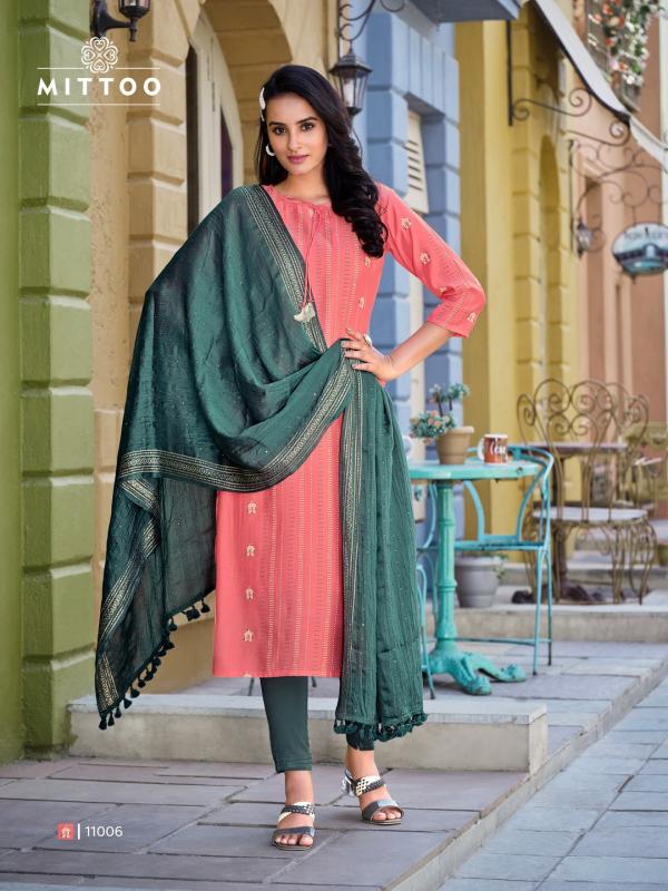 Mittoo Selina New Designer Kurti With Bottom Dupatta Collection